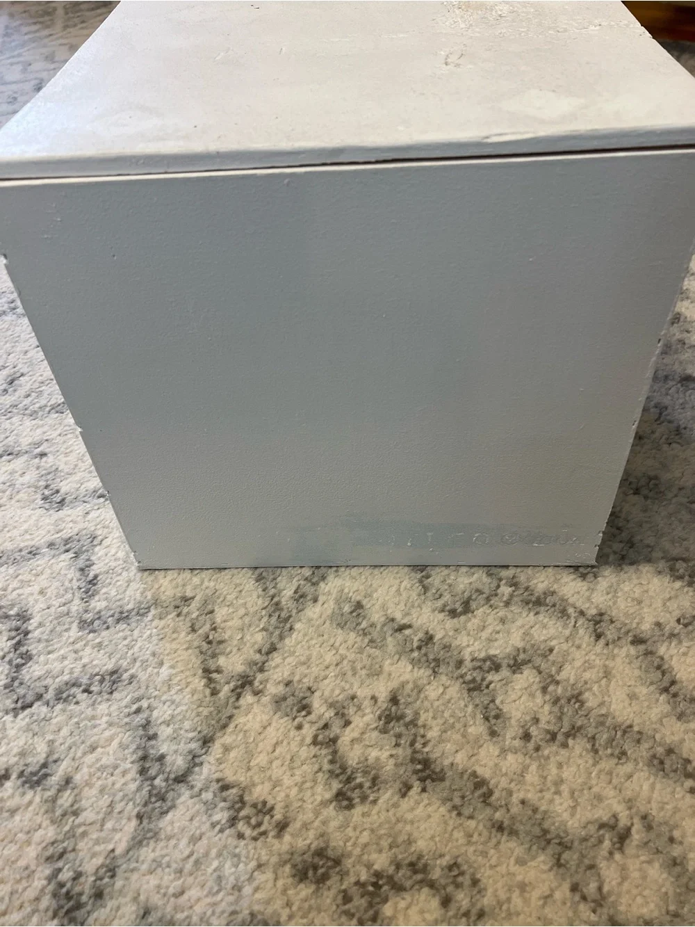 Plain White Wooden Box - Minimal Storage Cube